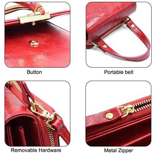 REETEE Retro small crossbody bag, red, ladies handbag