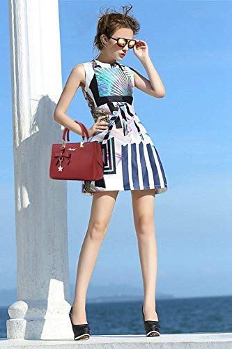 Womens Designer Handbag with Exquisite Metal Pendant