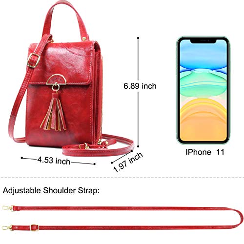 REETEE Retro small crossbody bag, red, ladies handbag