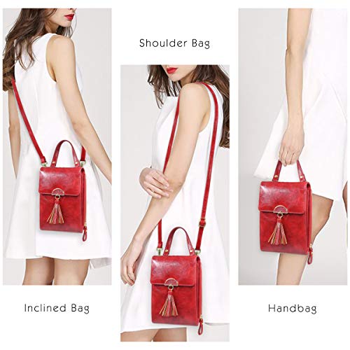 REETEE Retro small crossbody bag, red, ladies handbag
