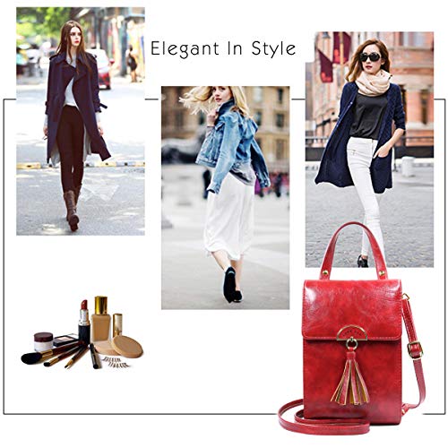 REETEE Retro small crossbody bag, red, ladies handbag