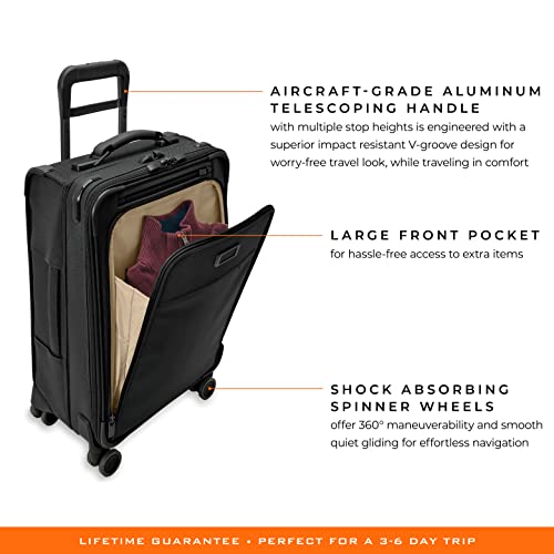 Briggs & Riley Baseline-Spinner in schwarz, Essential Carry-On