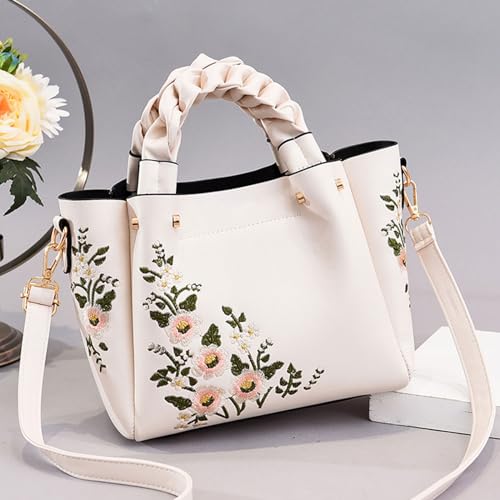 NICOLE & DORIS Elegant Embroidered Bucket Bag