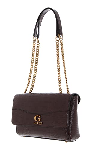 Brown Guess Nell Croc Designer Satchel for Women