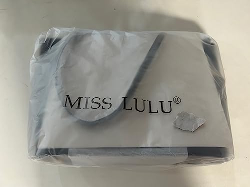 Miss Lulu Women's Large Black PU Tote Handbag