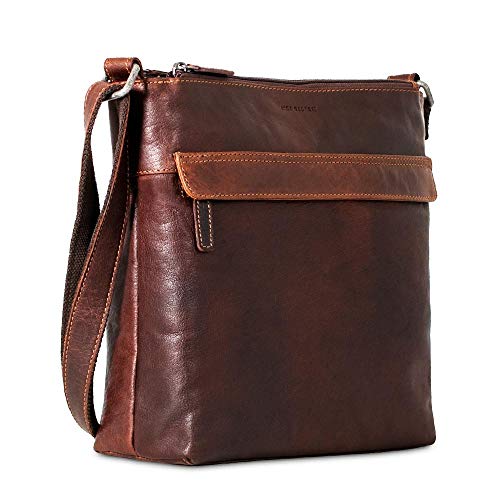 Voyager Crossbody Brown Leather Hobo Bag by Jack Georges