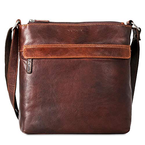 Voyager Crossbody Brown Leather Hobo Bag by Jack Georges