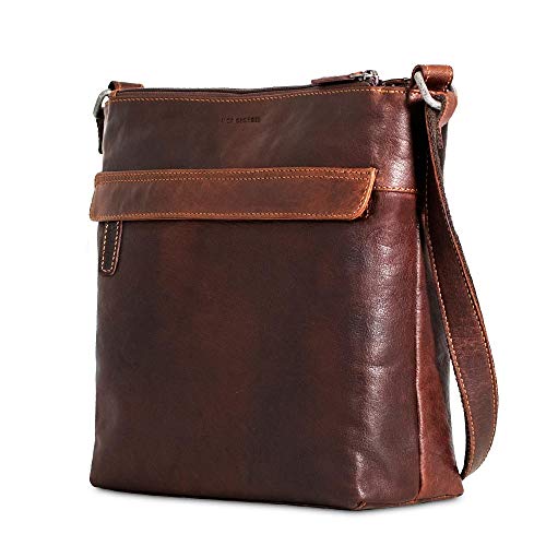 Voyager Crossbody Brown Leather Hobo Bag by Jack Georges