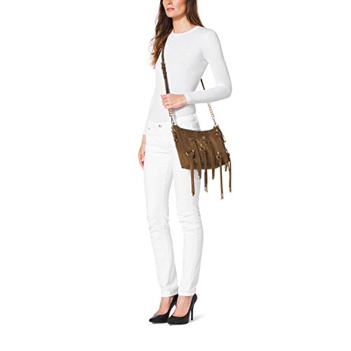 MICHAEL KORS Presley Medium Caramel Convertible Shoulder Bag