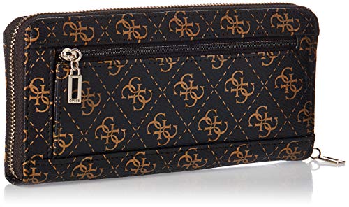 GUESS Noelle Brown Logo Large Zip Around Wallet