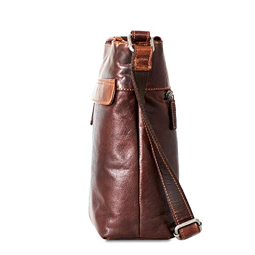 Voyager Crossbody Brown Leather Hobo Bag by Jack Georges