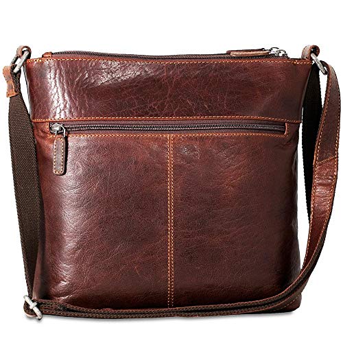 Voyager Crossbody Brown Leather Hobo Bag by Jack Georges