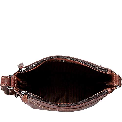 Voyager Crossbody Brown Leather Hobo Bag by Jack Georges