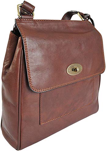 Gianni Conti Italian Leather Crossbody Satchel Bag