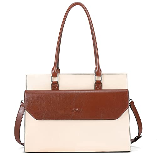 CLUCI Vintage Oil Wax Leather Women's Briefcase