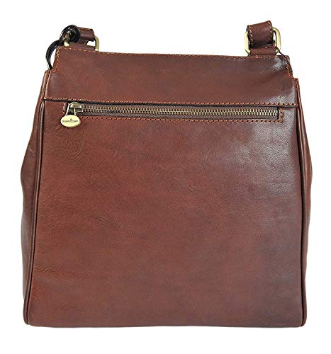 Gianni Conti Italian Leather Crossbody Satchel Bag