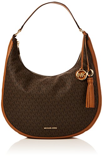 Brown Michael Kors Lydia Logo Women's Shoulder Bag