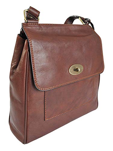 Gianni Conti Italian Leather Crossbody Satchel Bag