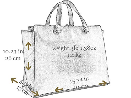 Time Resistance Brown Leather Top Handle Bag for Women