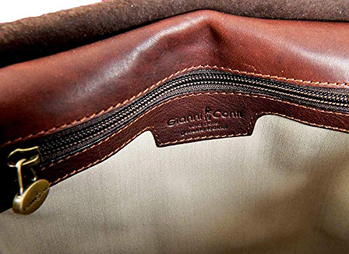 Gianni Conti Italian Leather Crossbody Satchel Bag