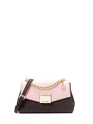 MICHAEL KORS Small Leather Crossbody Bag - Brown/Powder Blush