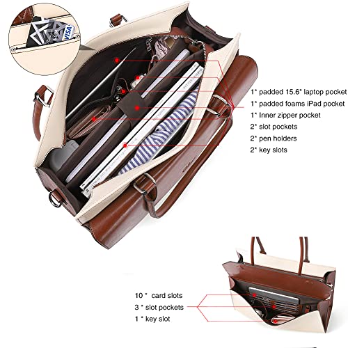CLUCI Vintage Oil Wax Leather Women's Briefcase