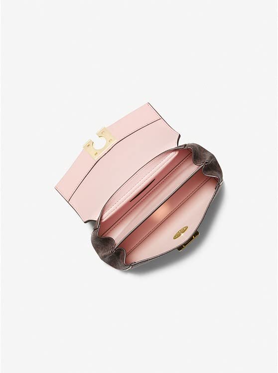 MICHAEL KORS Small Leather Crossbody Bag - Brown/Powder Blush