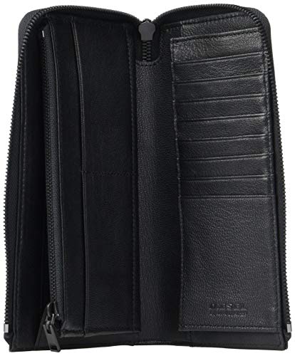 Diesel Men's Black Zip Wallet, CLIN L-24, One Size