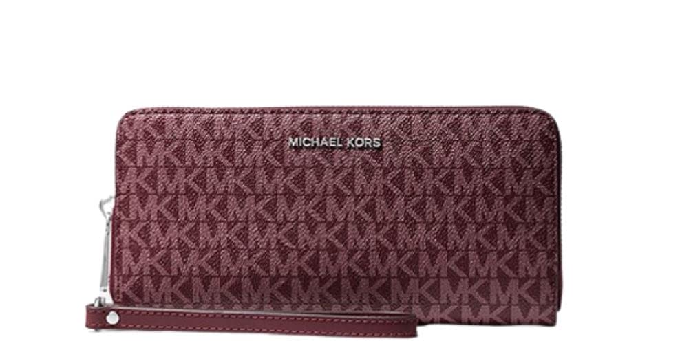 Michael Kors Merlot Jet Set Travel Continental Bag