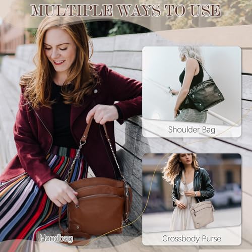 Brown Tassel Crossbody Bag for Women