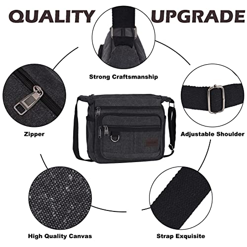 OVAKIA Retro Canvas Cross Body Man Bag