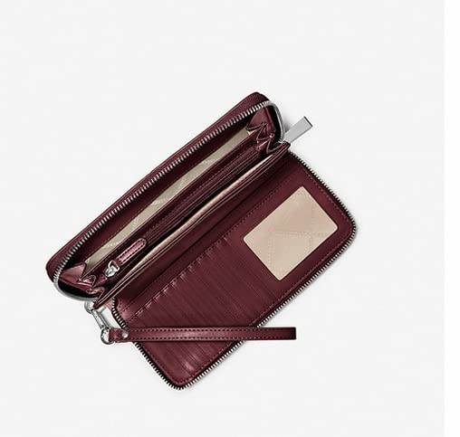 Michael Kors Merlot Jet Set Travel Continental Bag