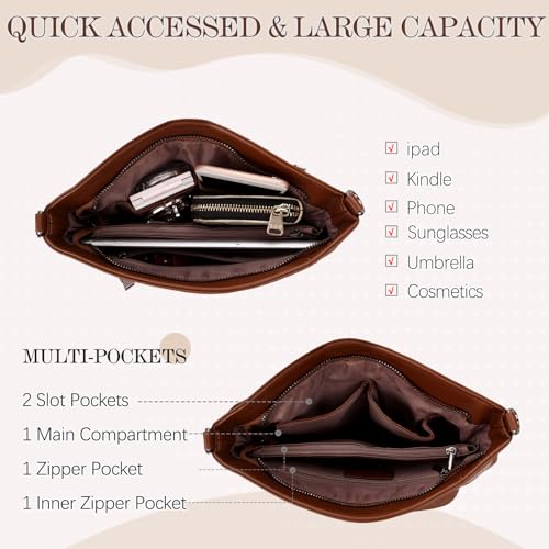 Brown Tassel Crossbody Bag for Women