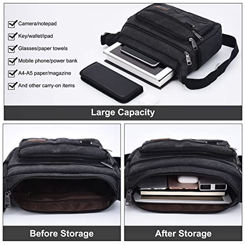 OVAKIA Retro Canvas Cross Body Man Bag