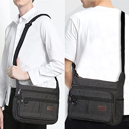 OVAKIA Retro Canvas Cross Body Man Bag