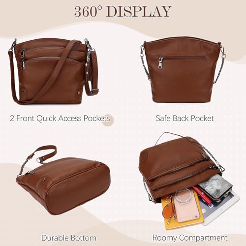 Brown Tassel Crossbody Bag for Women