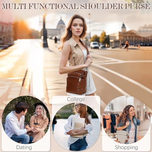 Brown Tassel Crossbody Bag for Women