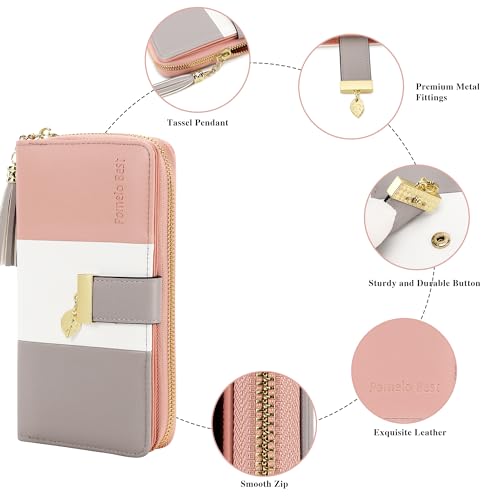 Pomelo Best Womens RFID-blocking Wallet with Large Capacity
