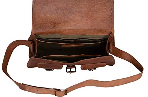 14" Leather Crossbody Shoulder Bag - Designer Handbag