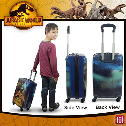 Designer Dinosaur Theme Kids Rolling Luggage, 21 Inch