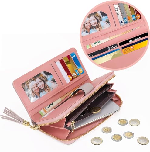 Pomelo Best Womens RFID-blocking Wallet with Large Capacity