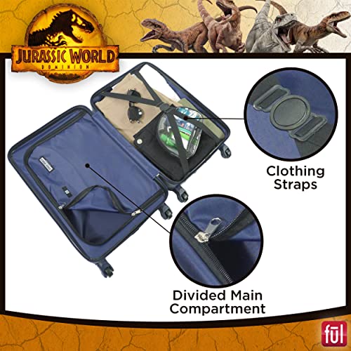 Designer Dinosaur Theme Kids Rolling Luggage, 21 Inch
