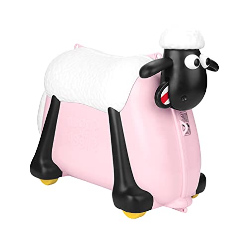 Pink Shaun the Sheep Ride-On Suitcase for Kids