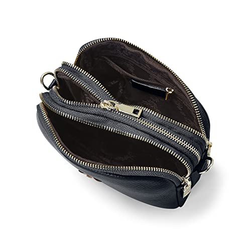 Woodland Leather Ladies Cross Body Bag - Black