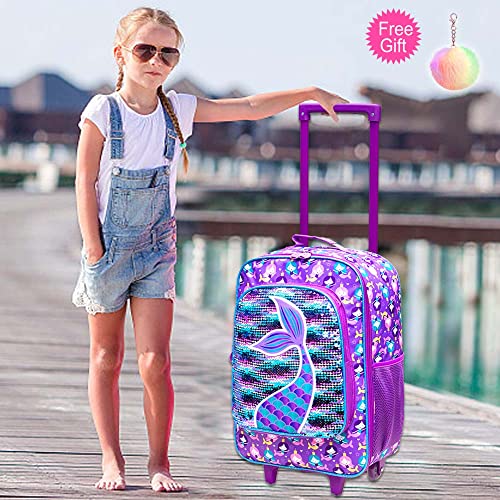 Mermaid Rolling Suitcase for Stylish Young Travelers