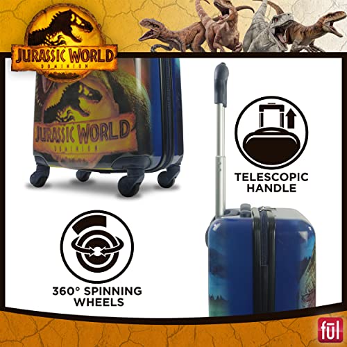 Designer Dinosaur Theme Kids Rolling Luggage, 21 Inch