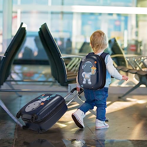 Space Theme Kids Hardshell Suitcase with Wheels
