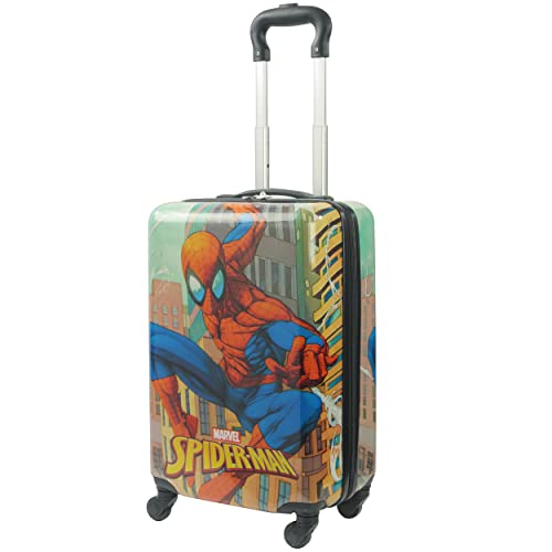 Marvel Spider-Man Kids Hardshell Rolling Luggage, Pastel Multi