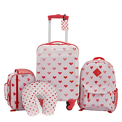 Hearts Designer Luggage Set for Fashionable Kids