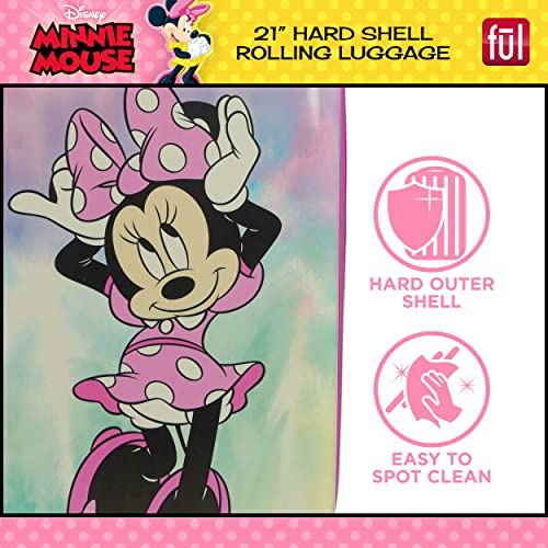 Disney Minnie Mouse Kids Rolling Luggage, Pink, 21